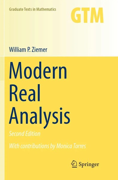 Modern Real Analysis William P. Ziemer Taschenbuch Graduate Texts In Mathematics-image