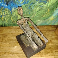 Cool Vintage JARU MCM Mid Century Modern Brutalist Figure Resin *Read