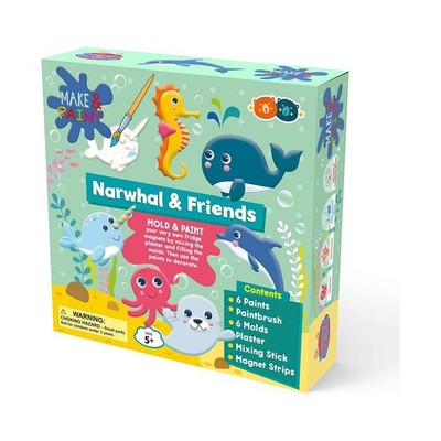 Buddy And Barney Mold And Paint Narwhal And Friends Set NEW IN STOCK