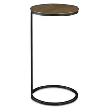 Brunei - Accent Table-24 Inches Tall and 12.5 Inches Wide-Aged Black/Antique