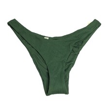 Aerie Bikini Bottom Cheekier High Cut Textured Green M