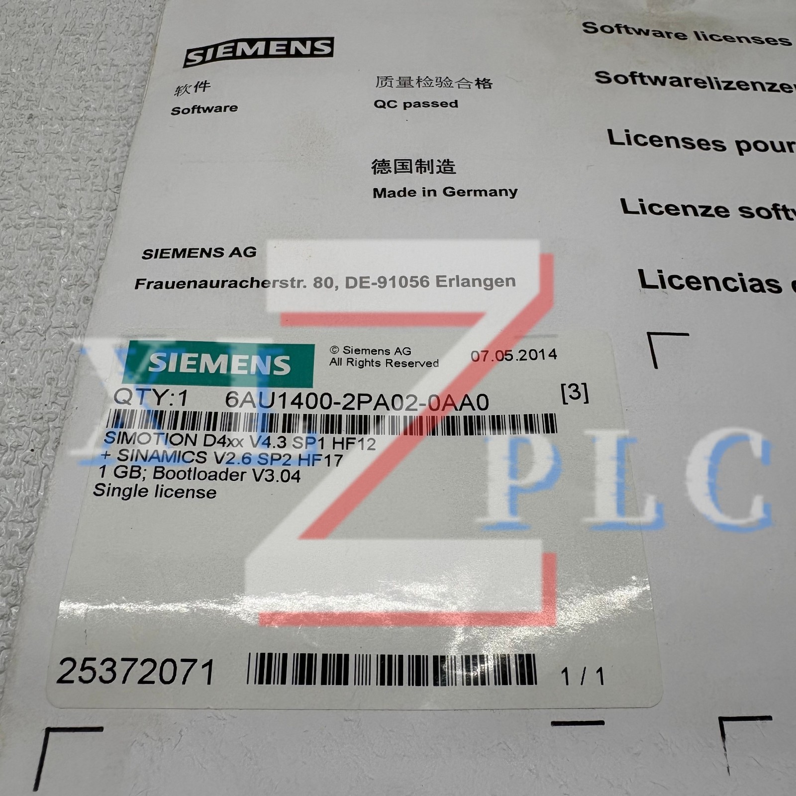 1PCS New SIEMENS 6AU1400-2PA02-0AA0 CF card module In Box*