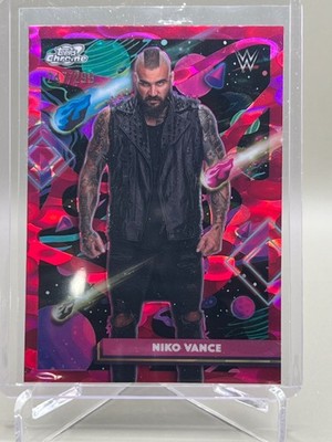 2026 Topps Chrome Cosmic WWE #174 Niko Vance Magenta Cosmos Refractor #/299