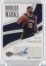 2022-23 Panini Immaculate Modern Marks 46/99 Jose Alvarado #IMO-JAL Auto 1pe9