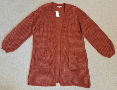 NWT Womens Sweater-AMERICAN EAGLE-'Oxide' rust 'Dreamspun Oversized' cardigan-S
