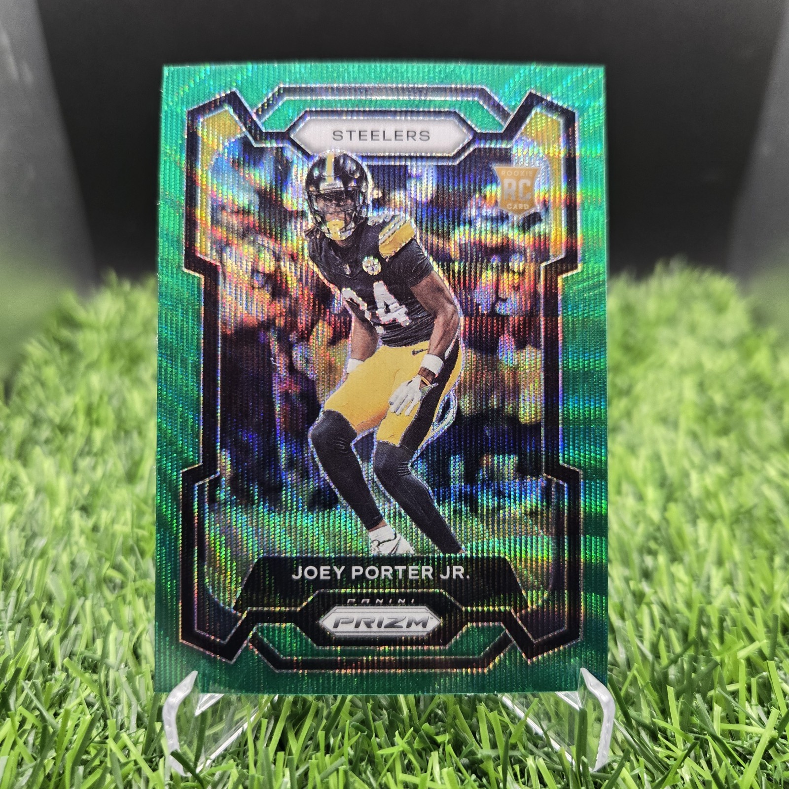 JOEY PORTER JR. ROOKIE RC 2023 Panini Prizm Green Wave Prizm #386 Steelers