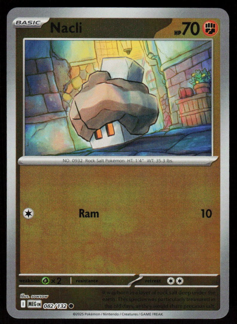 Nacli 082/132 Common Mega Evolution Pokemon Reverse Holo Near Mint
