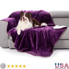 Leak Proof Waterproof Blanket Dual Sided Sherpa Flannel Pet Stain Protection New