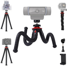 Mini Tripod for Camera/Phone/Webcam, Flexible Camera Tripod Stand, Compatible w