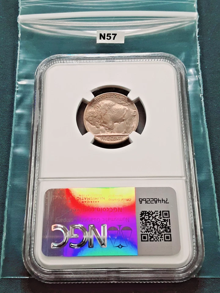 1915 P NGC MS62 Buffalo Nickel!! 5c Beautiful OLD Coin!!!! N57 - Image 2 of 2
