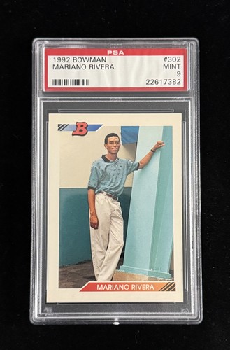 1992 Bowman #302 MARIANO RIVERA Rookie PSA 9 New York Yankees HOF