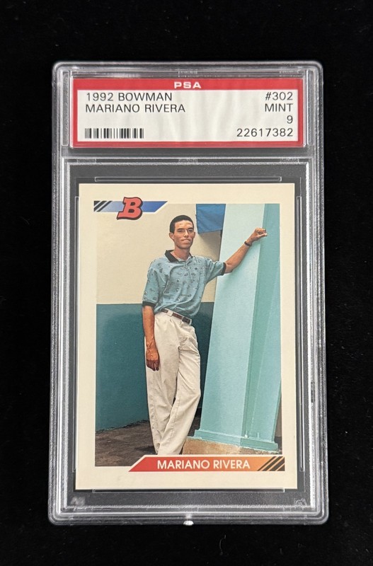 1992 Bowman #302 MARIANO RIVERA Rookie PSA 9 New York Yankees HOF