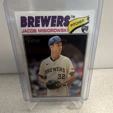 Topps heritage 2026 Jacob Misiorowski Rookie #T91-74 Milwaukee Brewers Baseball