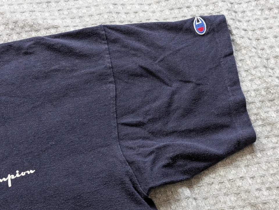 Camisa Champion Vintage Para Hombre XL Hecha en EE. UU. Bordada Deletrear Años 90 Foto 4 de 4