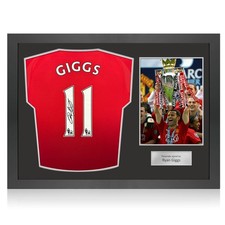 Ryan Giggs Signed Manchester United 2024-25 Football Shirt. Icon Frame
