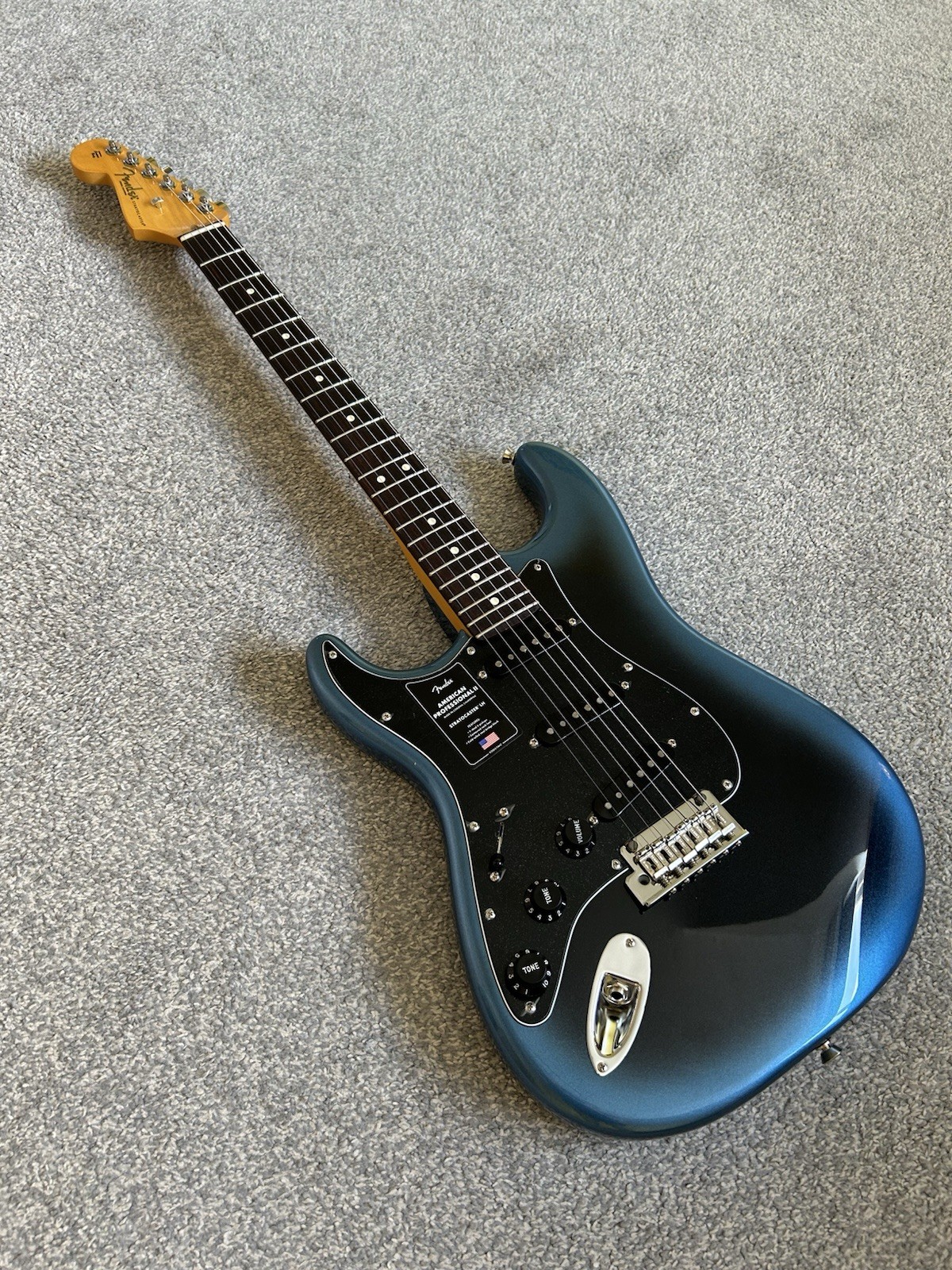 Left Handed Fender American Professional II Stratocaster In Dark Knight (2024)