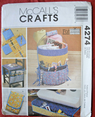 McCalls Crafts Sewing Pattern # 4274 Fat Quaters Sewing Accessories - Uncut