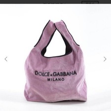 Borsa donna Dolce & Gabbana Market borsa a mano velluto rosa logo DG dal Giappone