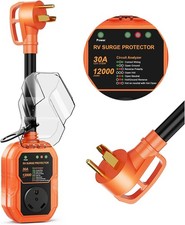 RV Surge Protector 30 Amp 12000J, Surge Protection RV Circuit Analyzer, RV Adapt