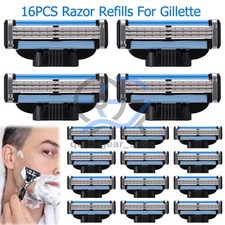 16PCS MACH 3 Men's Razor Blades Refill Replacement Comfortable Shave Trimmer US