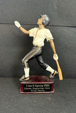 8  Color Baseball Resin On Rosewood Base Trophy. Please see all photos 