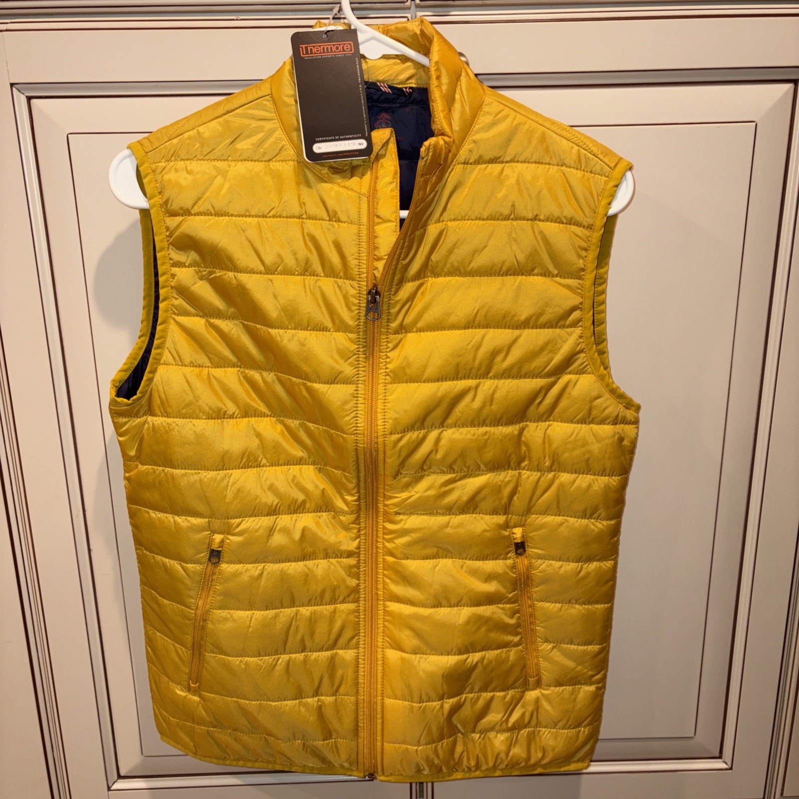 Brooks Brothers Thermore Yellow Puffer Vest Size Large