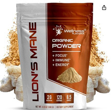Lions Mane Powder, Mushroom Supplement - 2000mg - Lions Mane Supplement - ..125