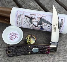 Great Eastern Cutlery 470120 Viper Black Plum Jigged Bone Viper Snake Etch!