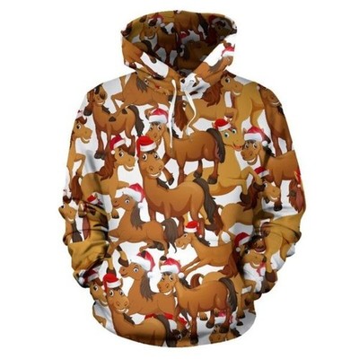 Horse Christmas Hat Man&Women S-5Xl
