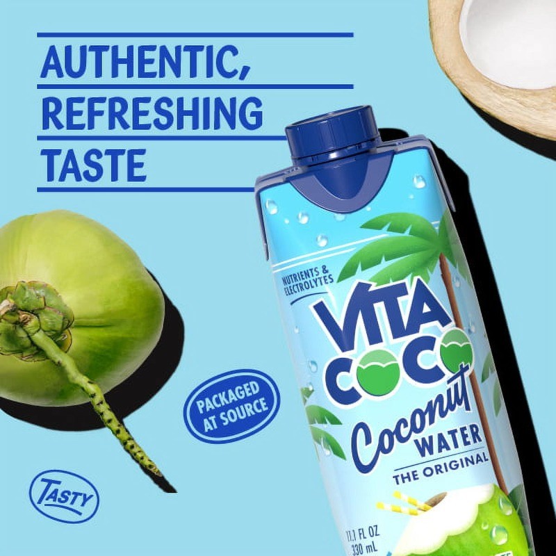 Vita Coco The Original Coconut Water, Nutrients Rich, Pure, 11.1 fl oz, 12 Count