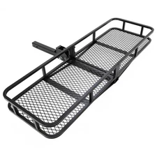 Used For 2" SUV 650 lbs Hitch Cargo Carrier Mounted Basket Foldable Luggage Rack