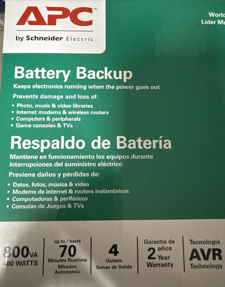 APC BACK UP Battery 800VA 400w 4 Outlets BX800L-LM - Image 3 of 4