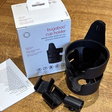 Bugaboo Pushchair/Pram Cup Holder Accessory Black with Clips MPN 80500CH03
