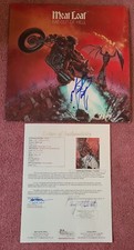MEAT LOAF BAT OUT OF HELL SIGNED AUTOGRAPHED ALBUM COVER VINYL LP JSA CERTIFIED 