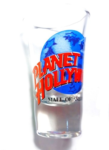 Planet Hollywood Shot Glass Mall of America Souvenir 2 Ounce, 3 ½” Tall - 第 3/4 張圖片