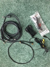 LOT OF 9 MISC AUDIO VIDEO CABLE PATCH CORDS VARIOUS LENGTHS