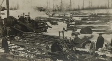 Antique RPPC Lumber Logging Sawmill Winter Scene Id?d Charlie Schultz Forest WI