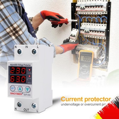 SVP-916 Adjustable Voltage Surge Protector Current Circuit Breaker for Household