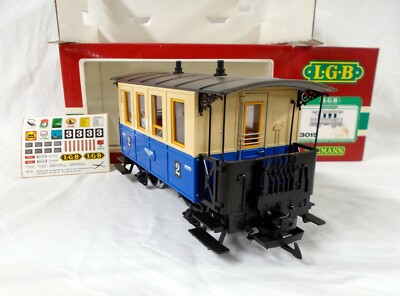 LGB 3015 PASSENGER CAR WITH METAL WHEELS AND CUSTOM LED LIGHT KIT