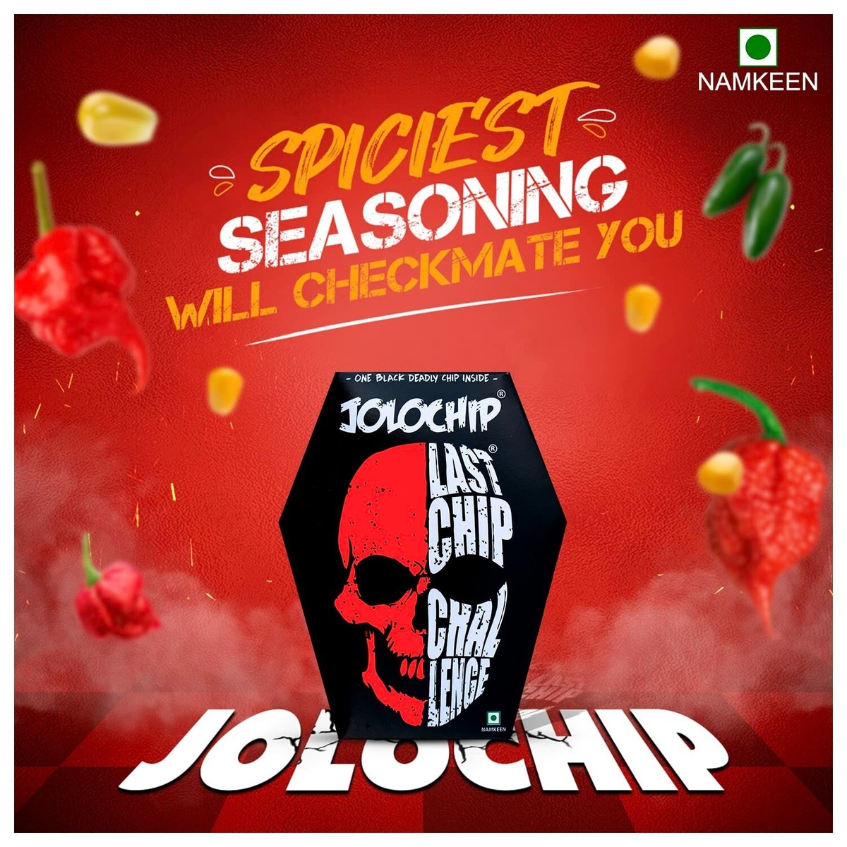 ONE CHIP CHELLENGE / JOLO CHIP / EXOTIC SNACKS/ HOTTEST CHIP, EACH