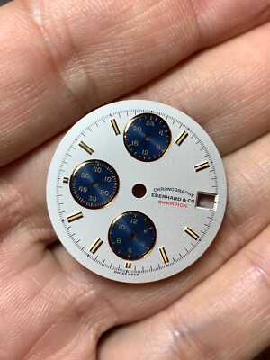 Eberhard Co Chronograph Champion Original Panda Dial For Parts Repair
