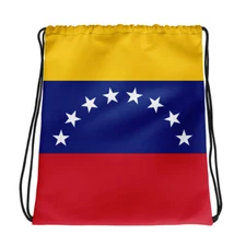 Venezuela Venezuelan Flag Inspired 15"x17" Drawstring Bag Gym Sports Backpack