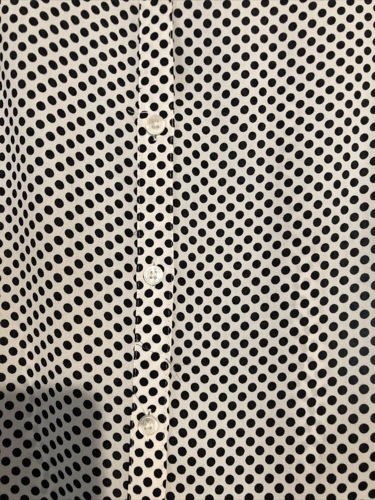 Express Collared Button Down Cropped Top Polka Do… - image 5