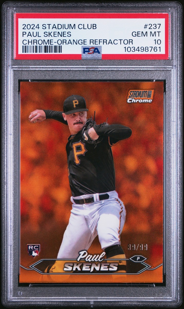 2024 Topps Stadium Club - Paul Skenes #237 Chrome Orange Refractor