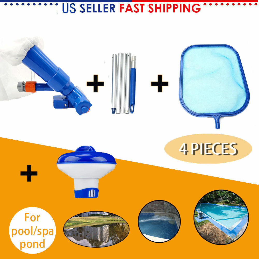 4pcs Pool Cleaning Choice Kit For Above Pools online shop Net Head Ground Skimmer Vacuum