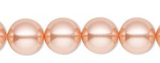 8 Rose Peach Swarovski Crystal 5810 Pearl Beads 10MM