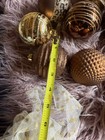 4 Ft Cream Tree & Bronze christmas ornaments, Snowflakes, Velvet Bows  46 Pcs — photo 6