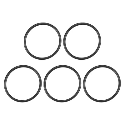 5pcs Nitrile Rubber O Ring 2.05'' OD 1.77'' ID 0.14'' Width NBR O-ring, Black