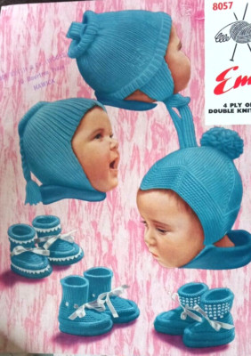 **Vintage Muster**BABYZUBEHÖR**Helm & Stiefel**EMU 8057**4-lagig oder DK**