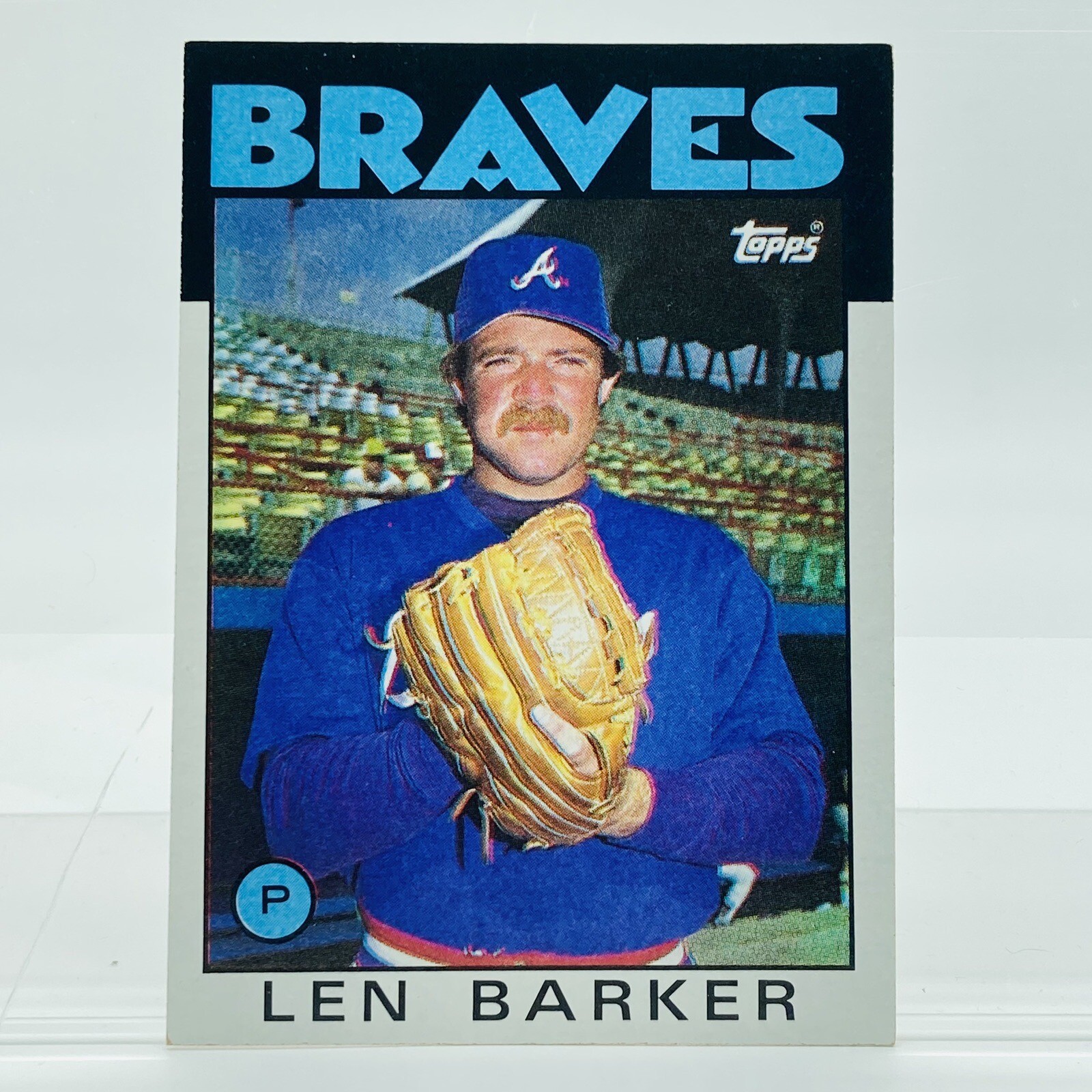 1986 Topps #24 Len Barker Atlanta Braves Baseball